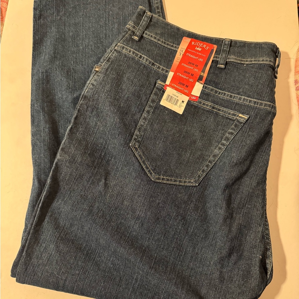 Riders by Lee Women’s Blue Jeans Size 26W NEW